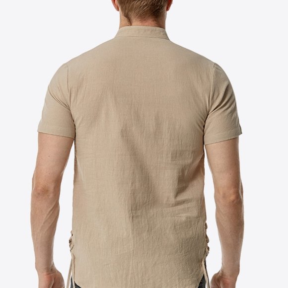 Casual Contrast Buttoned Shirt - Versatile Fashion Essential - Picture 4 of 14